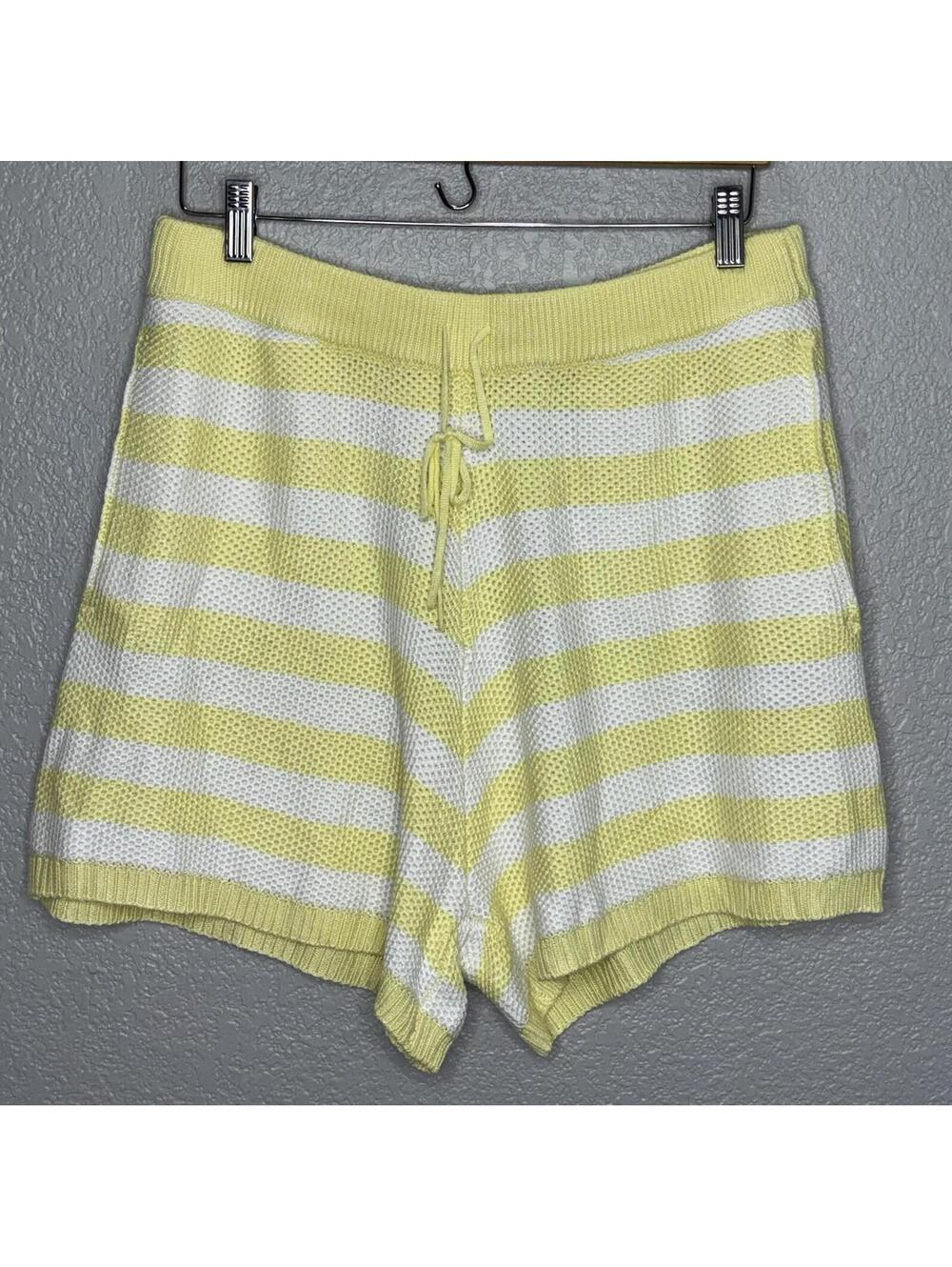 Pink Victoria's Secret Cambridge Knit Beach Shorts Yellow Size Large New